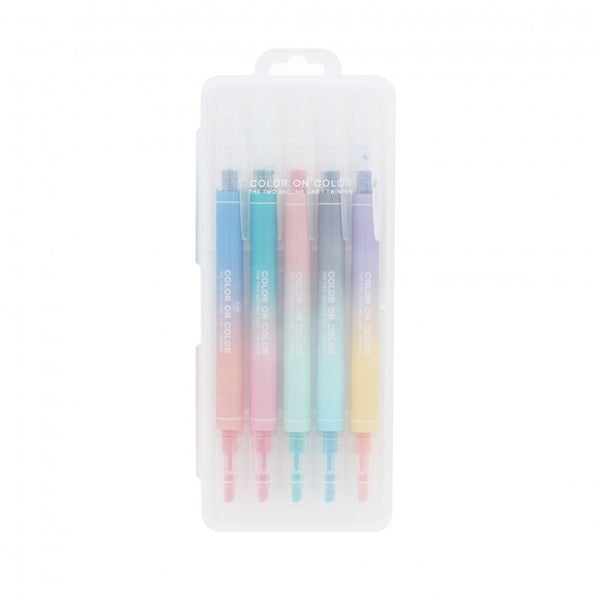 Twin Plus Pens 10 Colours (set Of 5 Twin Tip Pens)