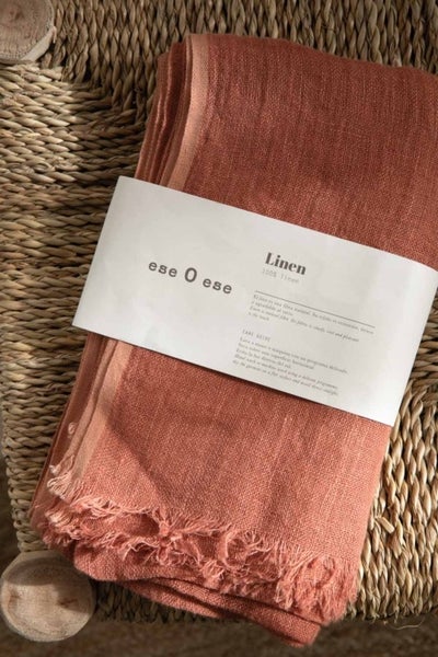 Linen Scarf - Terracotta