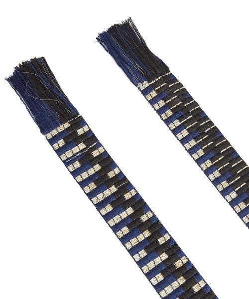 Antigone Fabric Belt - Navy + Gold