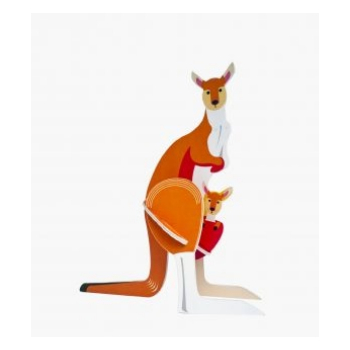 Studio Roof Pop Out Card - Kangaroo