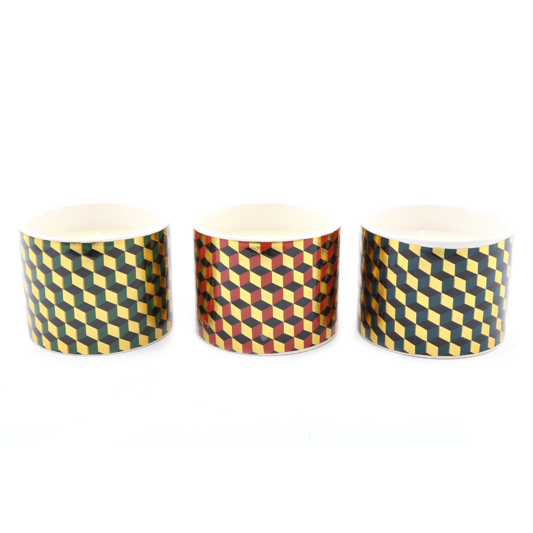 &Quirky Gatsby Cubic Candle Pot
