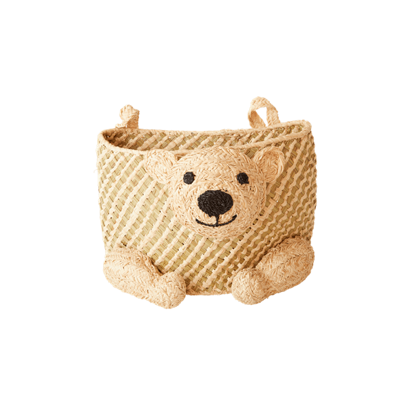 Rice by Rice Hanging Storage Basket/Bear 
