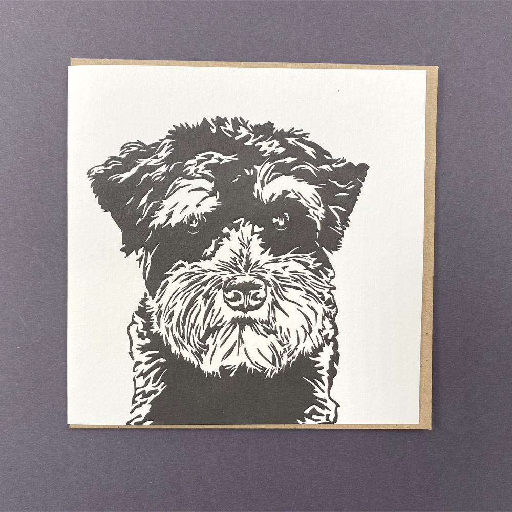 Miniature Schnauzer Big Dog Card