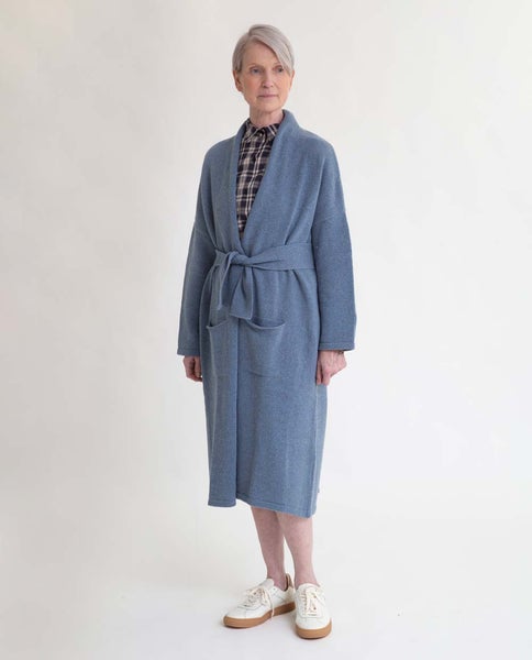 Beaumont Organic Aw22 Shirley Recycled Cotton And Wool Cardigan In Stone