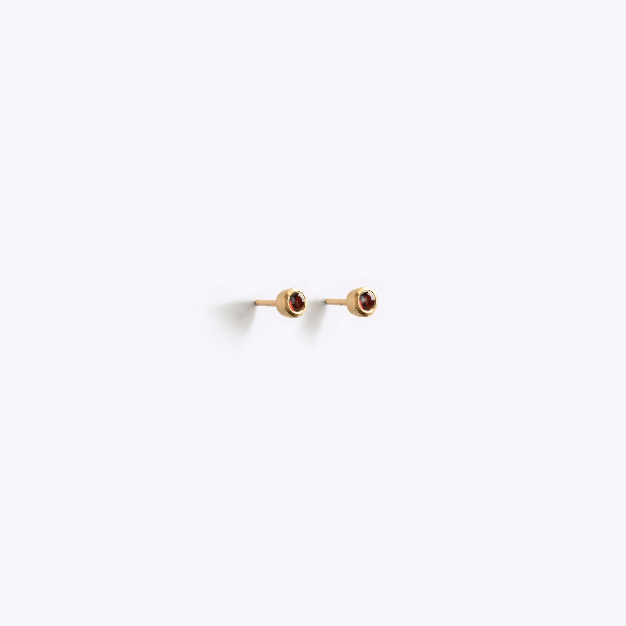 January Garnet Birthstone Stud Earrings