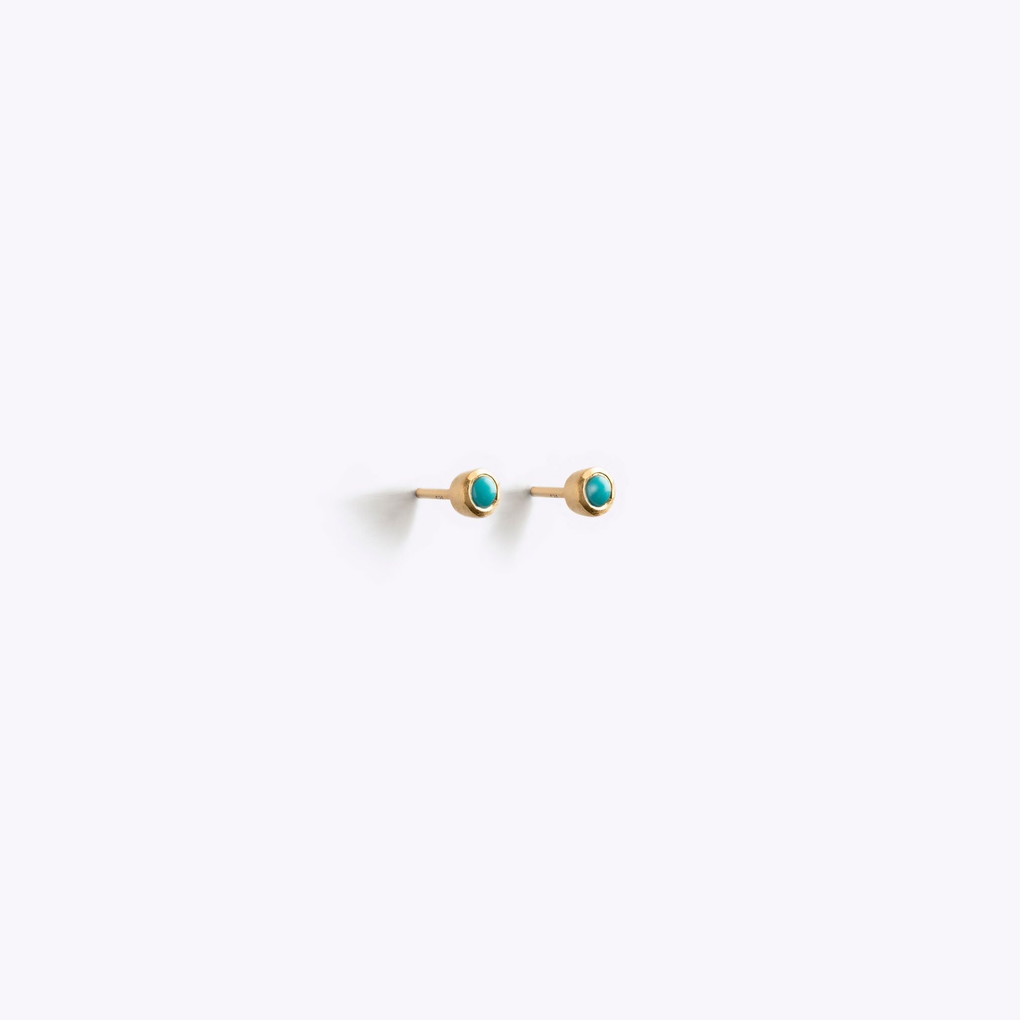 December Birthstone Stud Earrings Turquoise