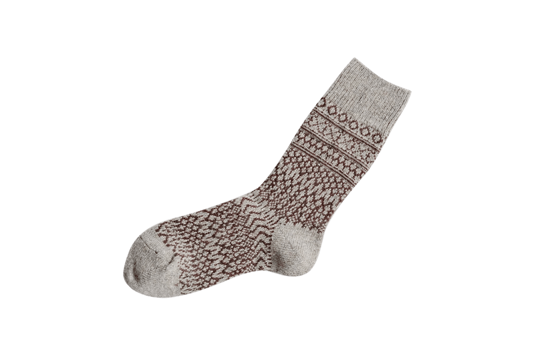Nishiguchi Kutsushita Oslo Wool Jacquard Socks - Medium