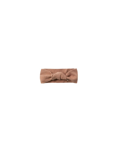 Quincy Mae Ribbed Baby Turban Terracotta