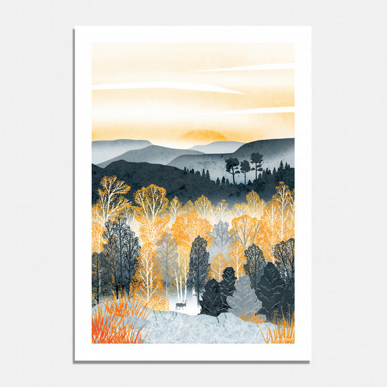 Ruth Thorp Studio Golden Forest Art Print A4