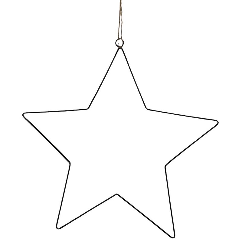 John Lewis 50cm Black Wire Star Hanger