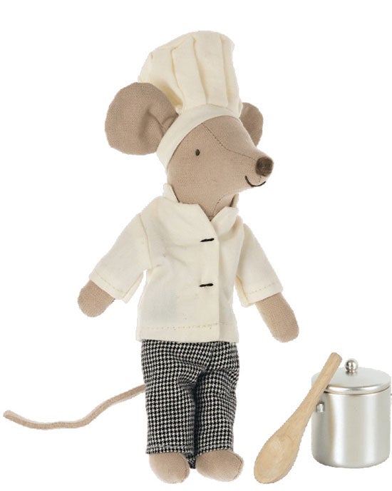 Maileg Chef Mouse W Soup Pot And Spoon