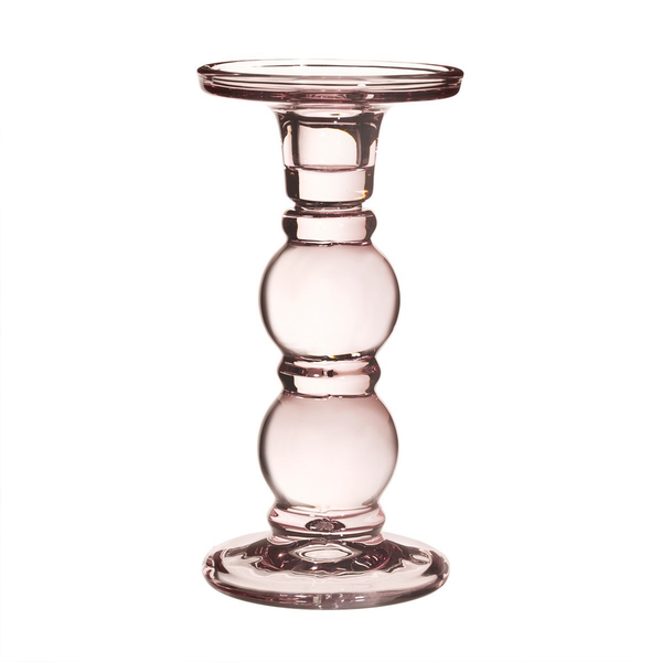 Eloise Glass Candle Holder - Pink