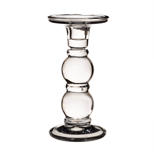 Eloise Glass Candle Holder - Grey