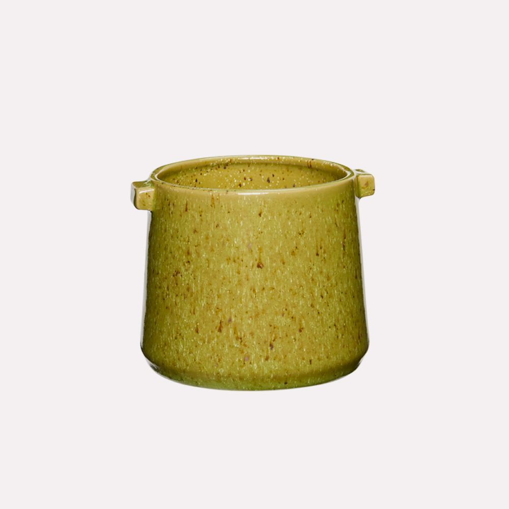 Hubsch Pistachio Green Ceramic Vibe Pot D17