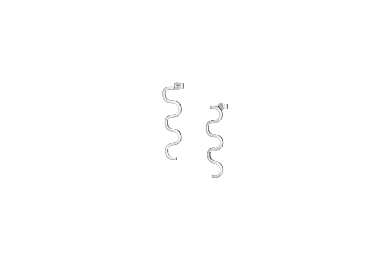 Studio Vincent Squiggle Silver Earrings - Small