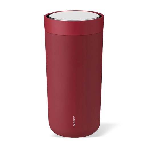 Stelton To Go Click Steel Cup Warm Maroon