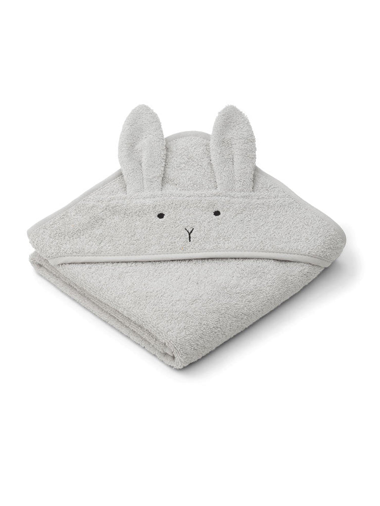 Albert Hood Towel In Rabbit Dumbo Grey