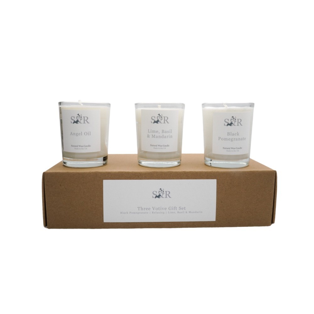 Scottie & Russell Three Votive S&R Candle Gift Set.