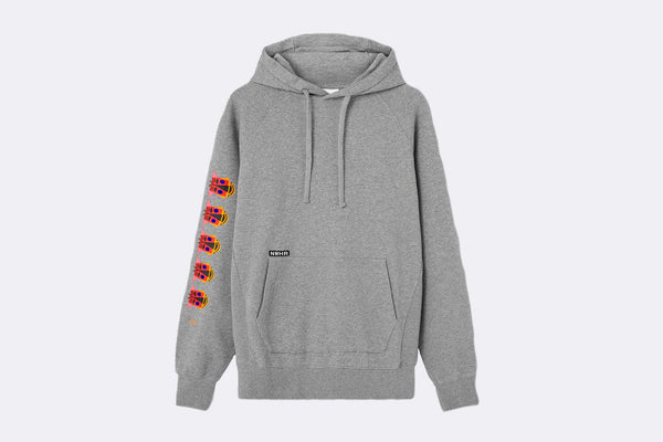 NWHR Mask Face Hoodie Grey X Marco Oggian Entroido Drop 2