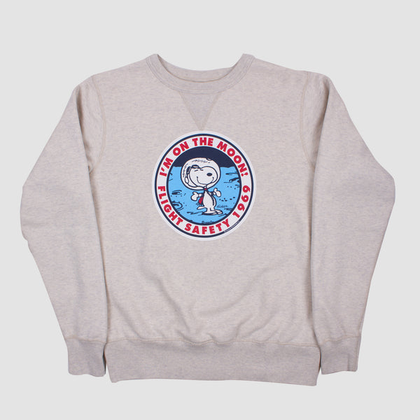 X Peanuts I'm On The Moon Sweatshirt - Oatmeal