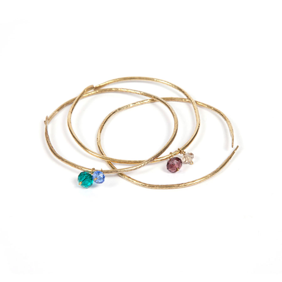 Just Trade  Temple Beads Bangle - 'Sea' or 'Rose'