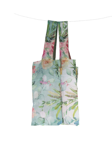 ARTEBENE Reuseable Blue Floral Watercolour Shopping Bag