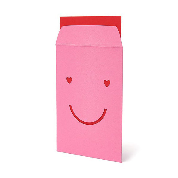 Heart Happy Post Pink Die-Cut Valentines Card