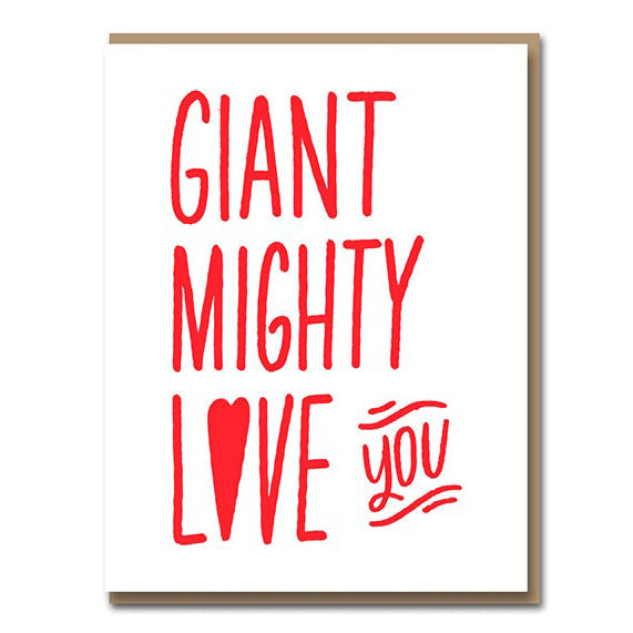 Giant Mighty Love Valentines Card