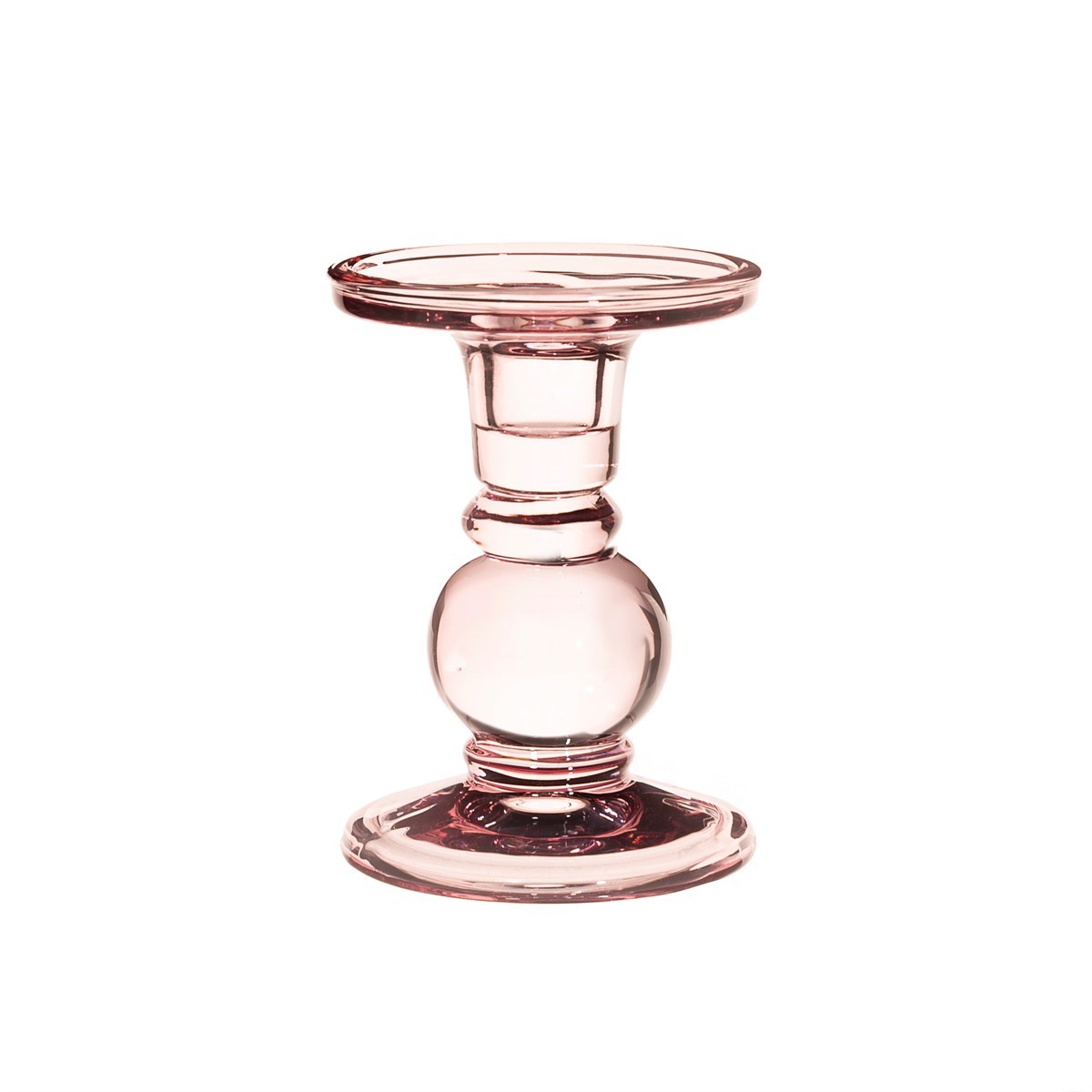 Sass & Belle  Pink Glass Candleholder