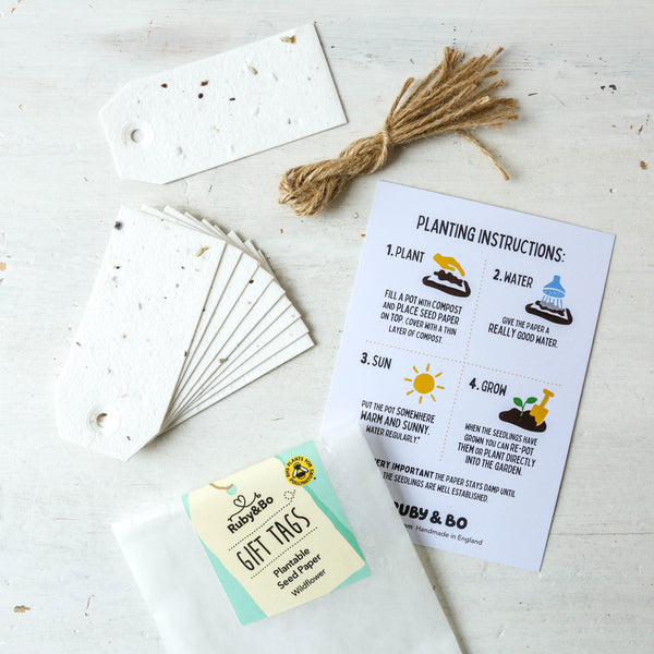 Plantable Seed Paper Gift Tags - Pack Of 10