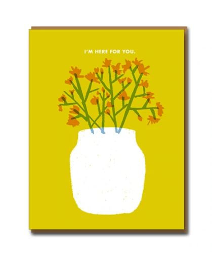Nineteen Seventy Three Here For You Flowers Greetings Card