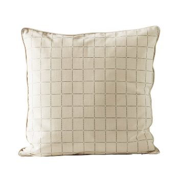 Cushion Cover Checked Bomuld Agave 50x50 cm
