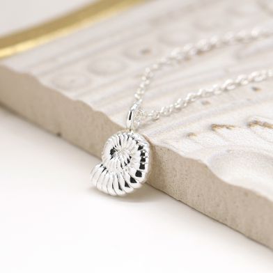 Sterling Silver Ammonite Necklace