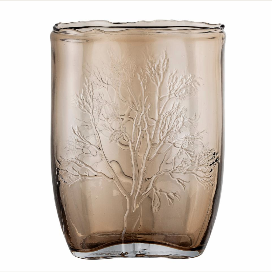 Jara Vase Brown Glass