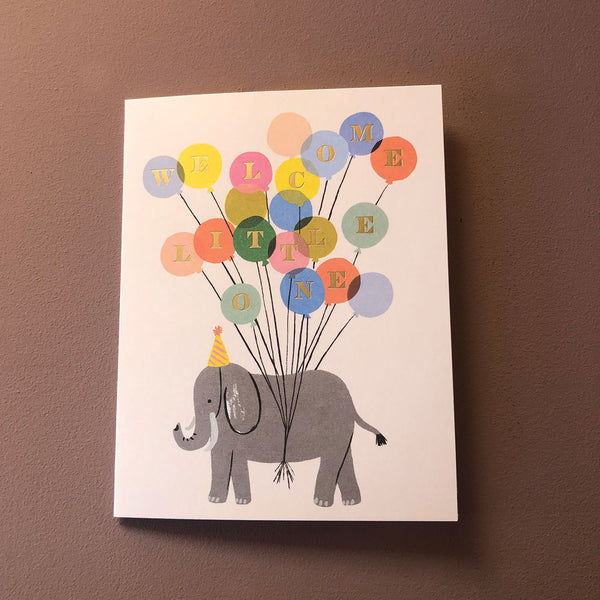 Rifle Paper Co. Welcome Elephant New Baby Card
