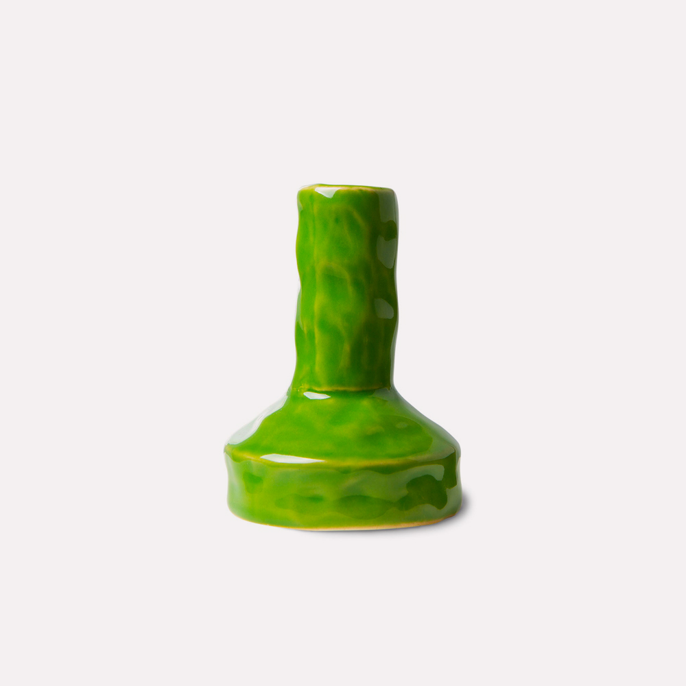 The Emeralds Small Green Ceramic Candle Holder