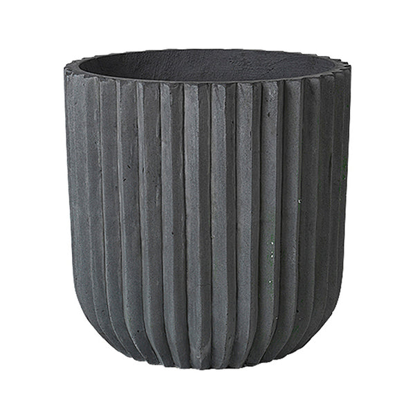 Copenhagen | Fiber Cylinder Flowerpot | Charcoal