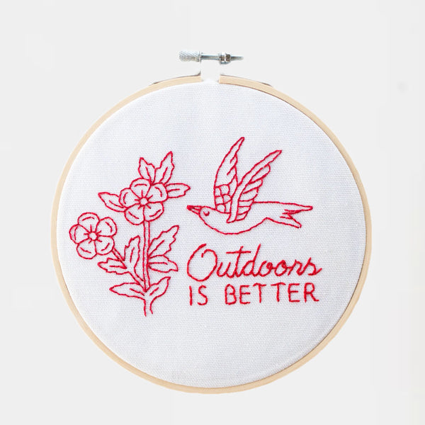 Cotton Clara Outdoors Is Better Embroidery Kit