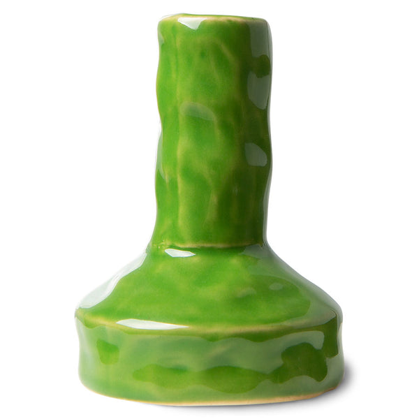 Small Ceramic Candle Holder Lime Green
