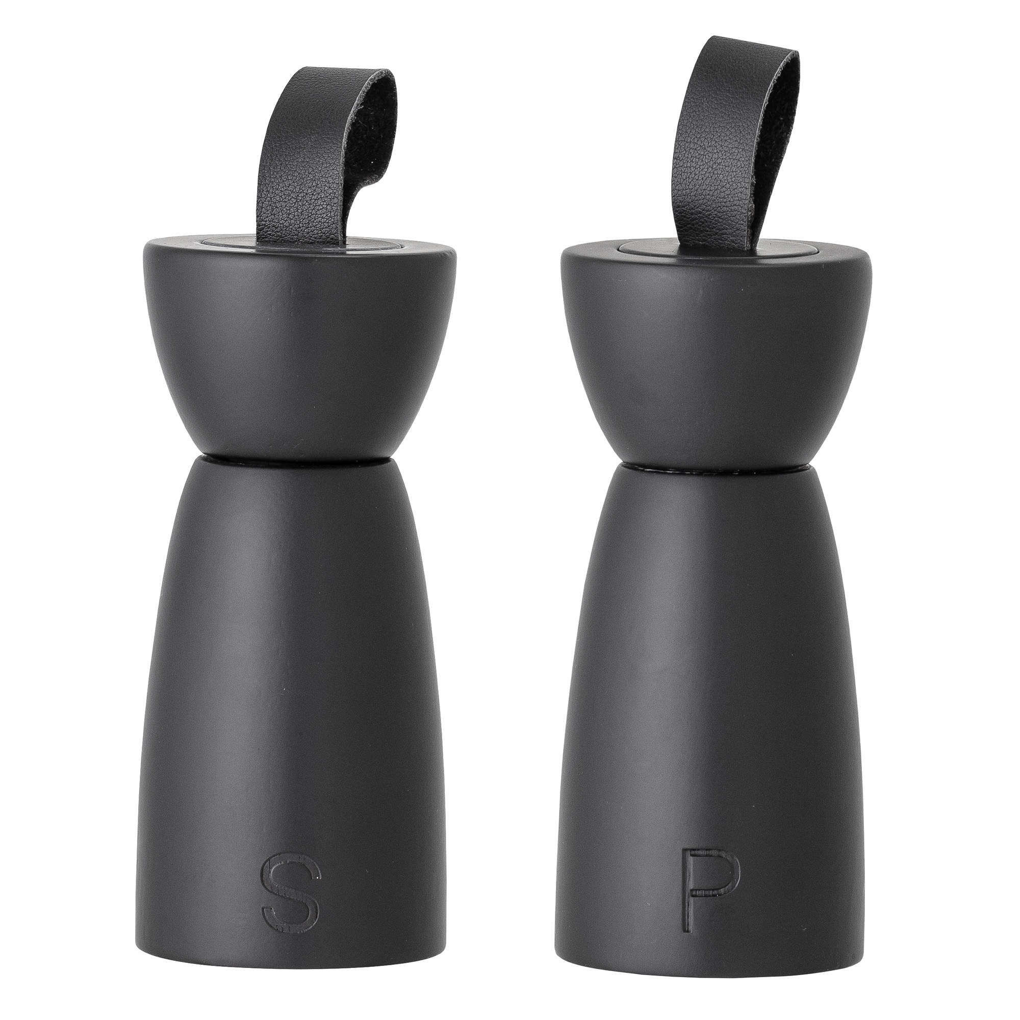 Set of Salt & Pepper Mill Black Rubberwood