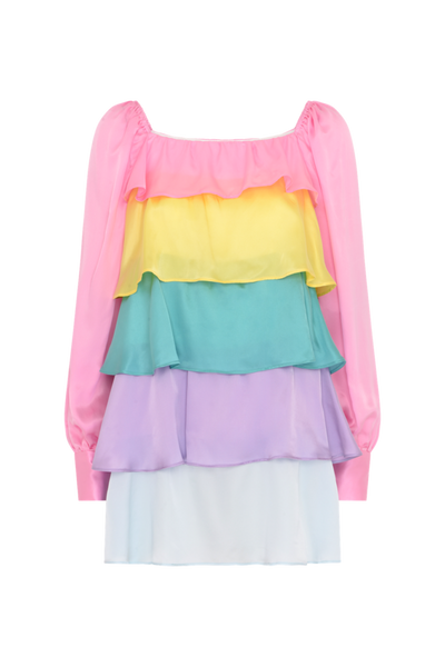 Leilani Colourblock Tiered Dress