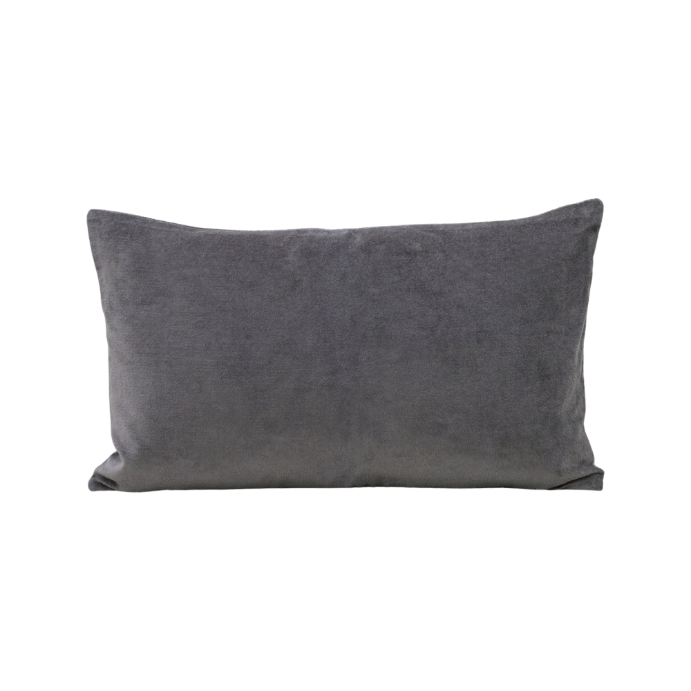 Scottie & Russell Pewter Grey Velvet Cushion.