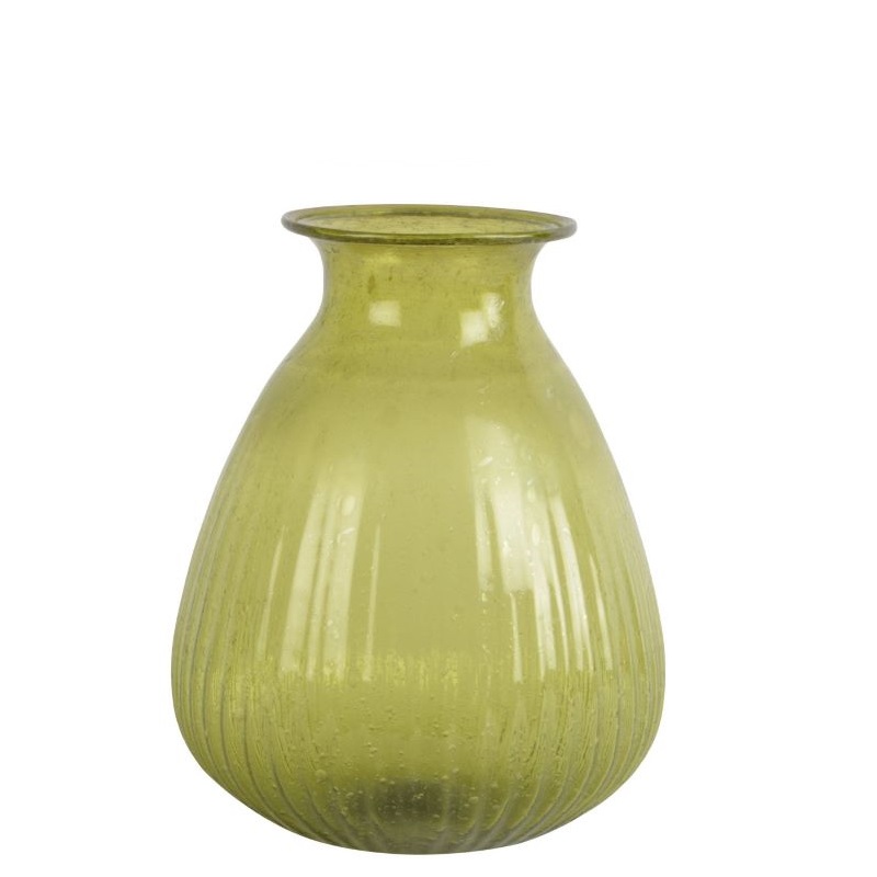 Grand Illusions Ravi Vase Recycled Glass Jade