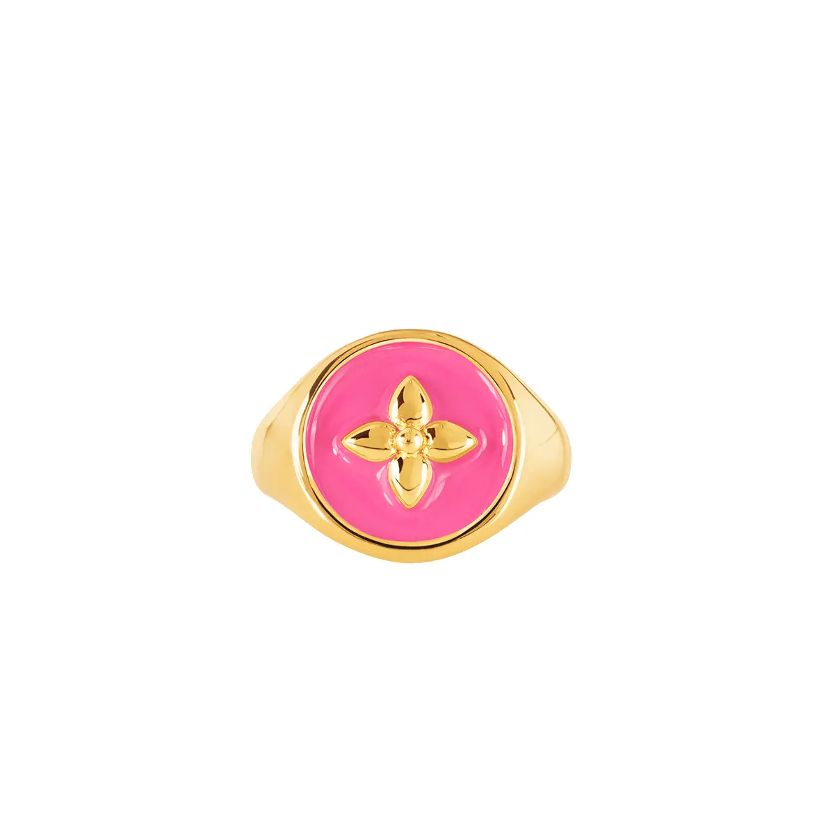 Knight Croisette in Vermeil Lacquered Rose Fushia