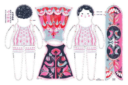 Sarah Young Nell Doll Tea Towel / Cut and Sew Kit - A Silkscreen Design
