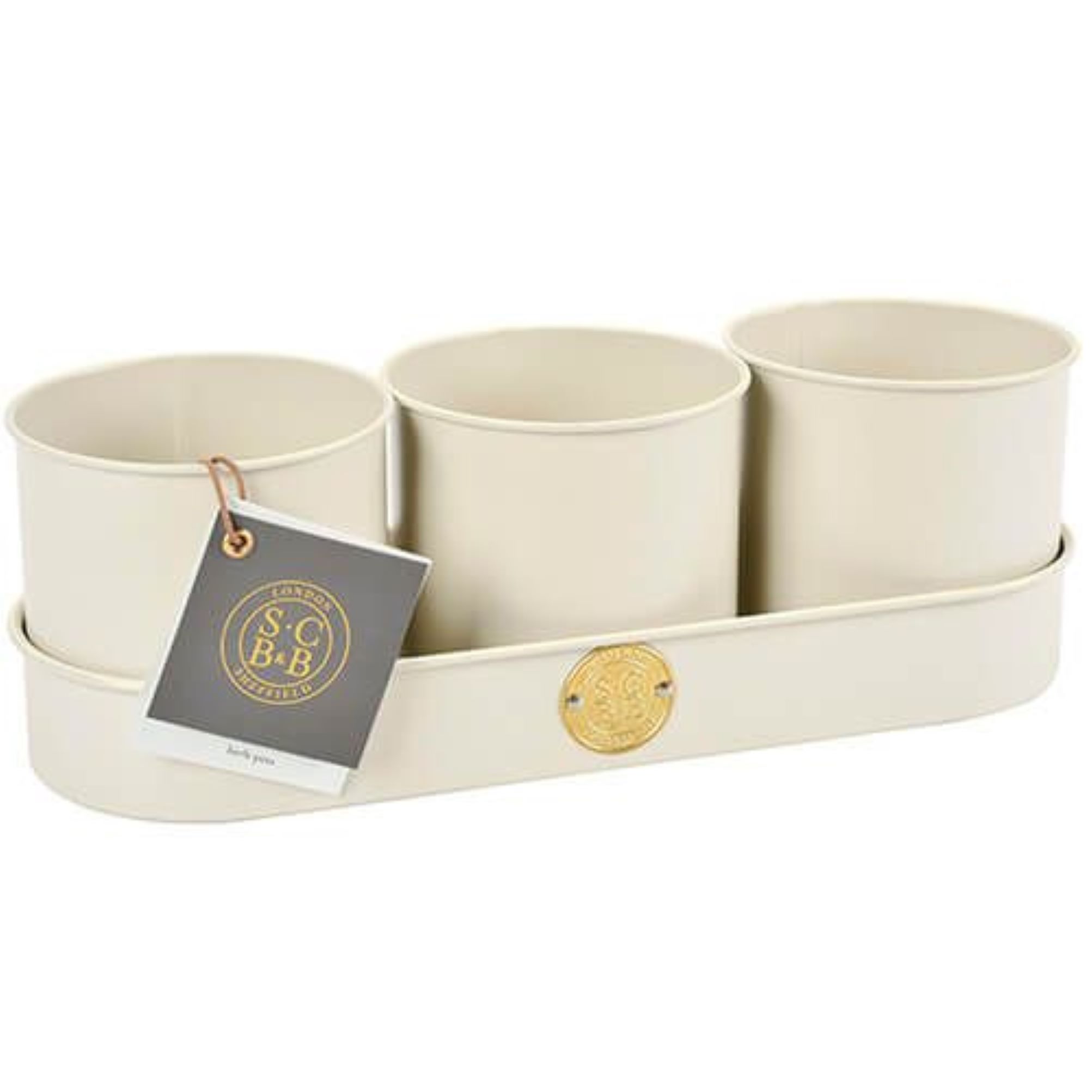 Burgon & Ball Set of 3 Sophie Conran Herb Pots with Tray