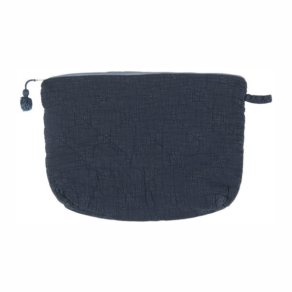 Quilted Historical Blue Make-Up Wash Bag