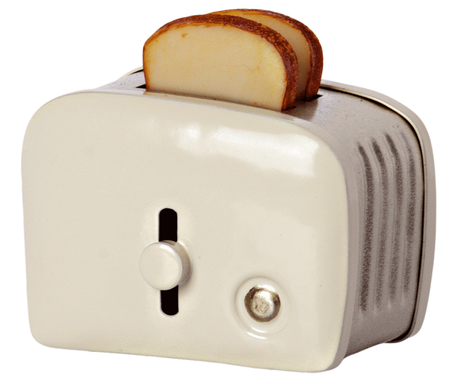 White miniature toaster