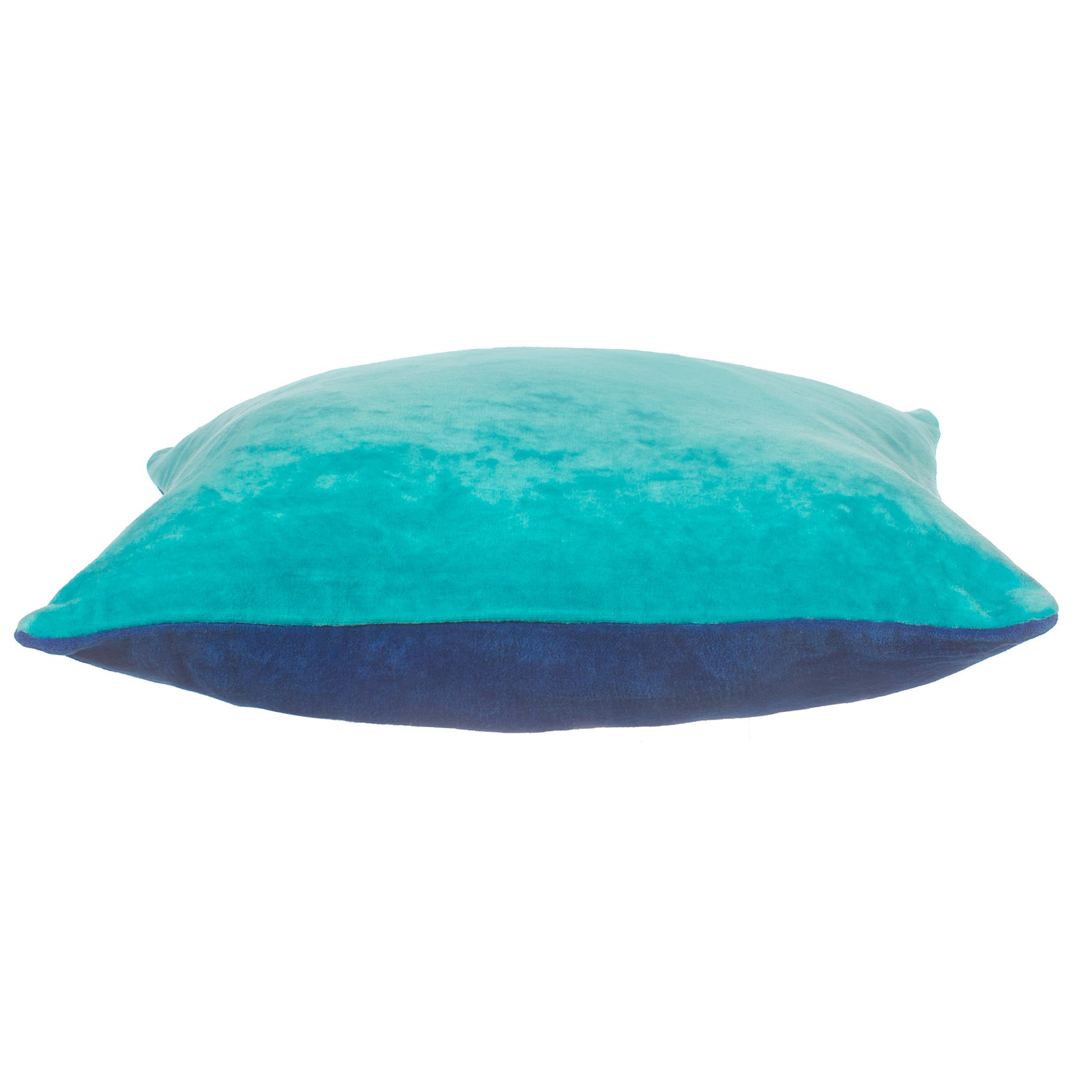 Sass & Belle  Turquoise & Blue Two Tone Velvet Cushion