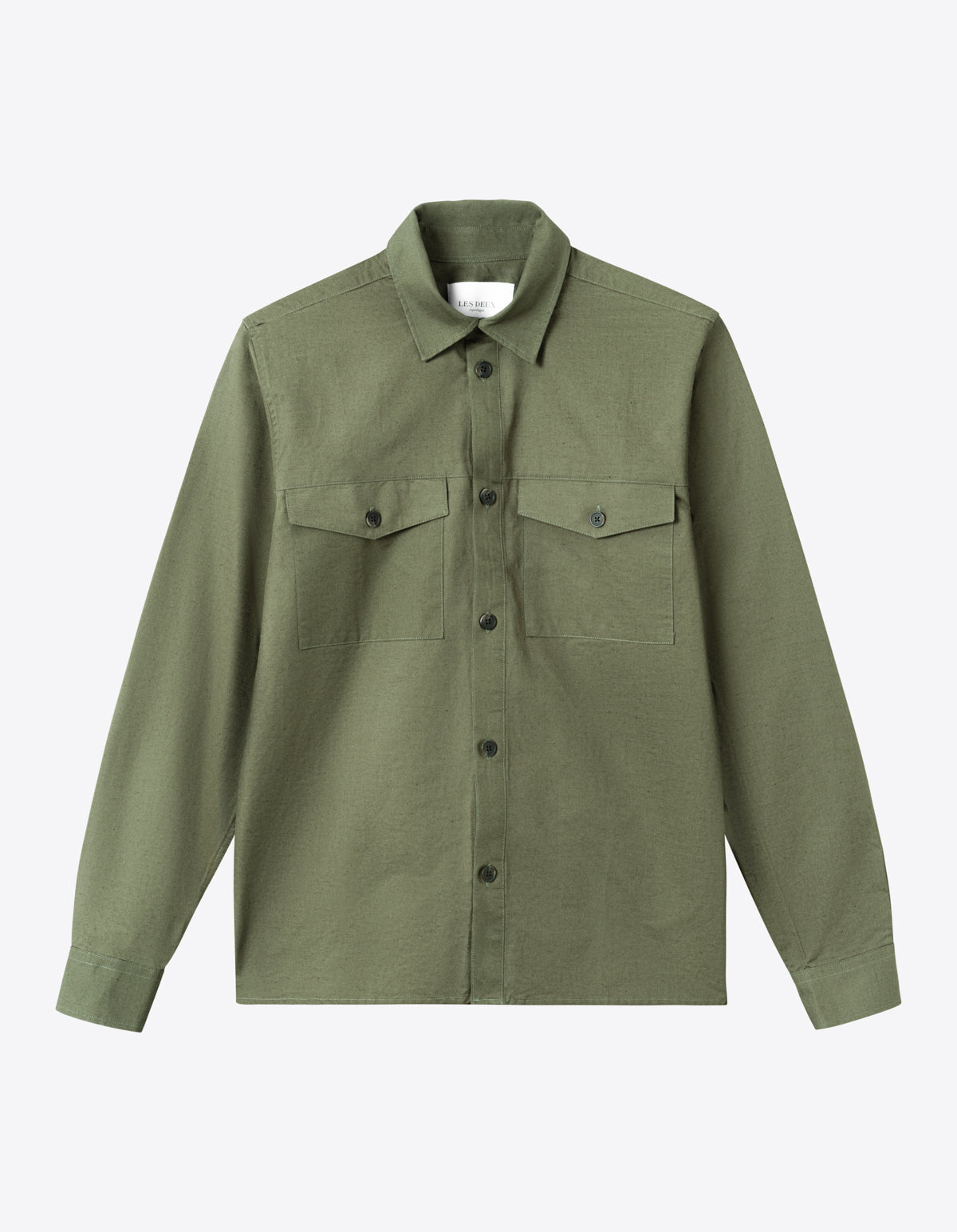 Heavy Linen Hybrid Shirt - Olive Night